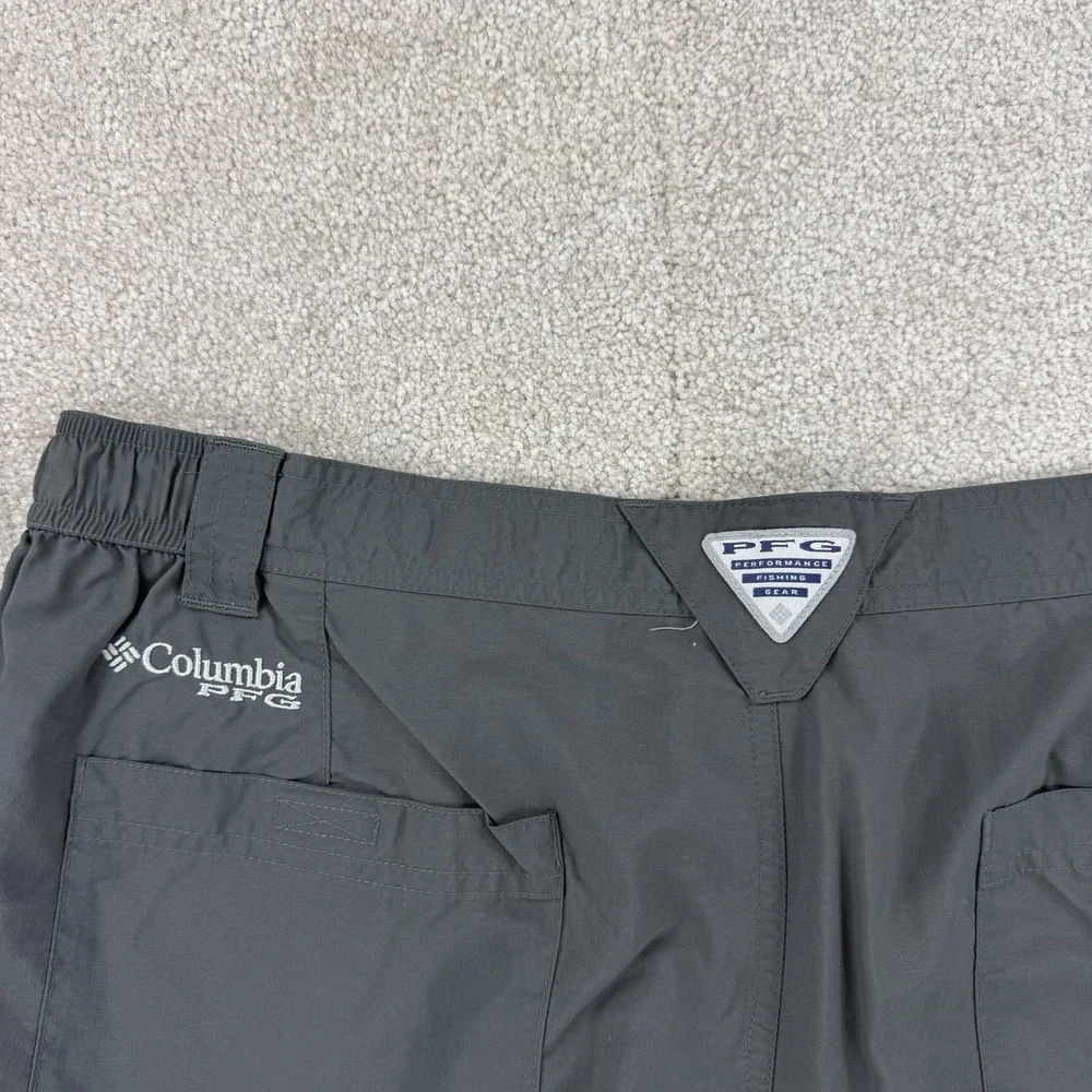Columbia Shorts Mens 40 Gray PFG Cargo Hiking Lightweight Relaxed 8
